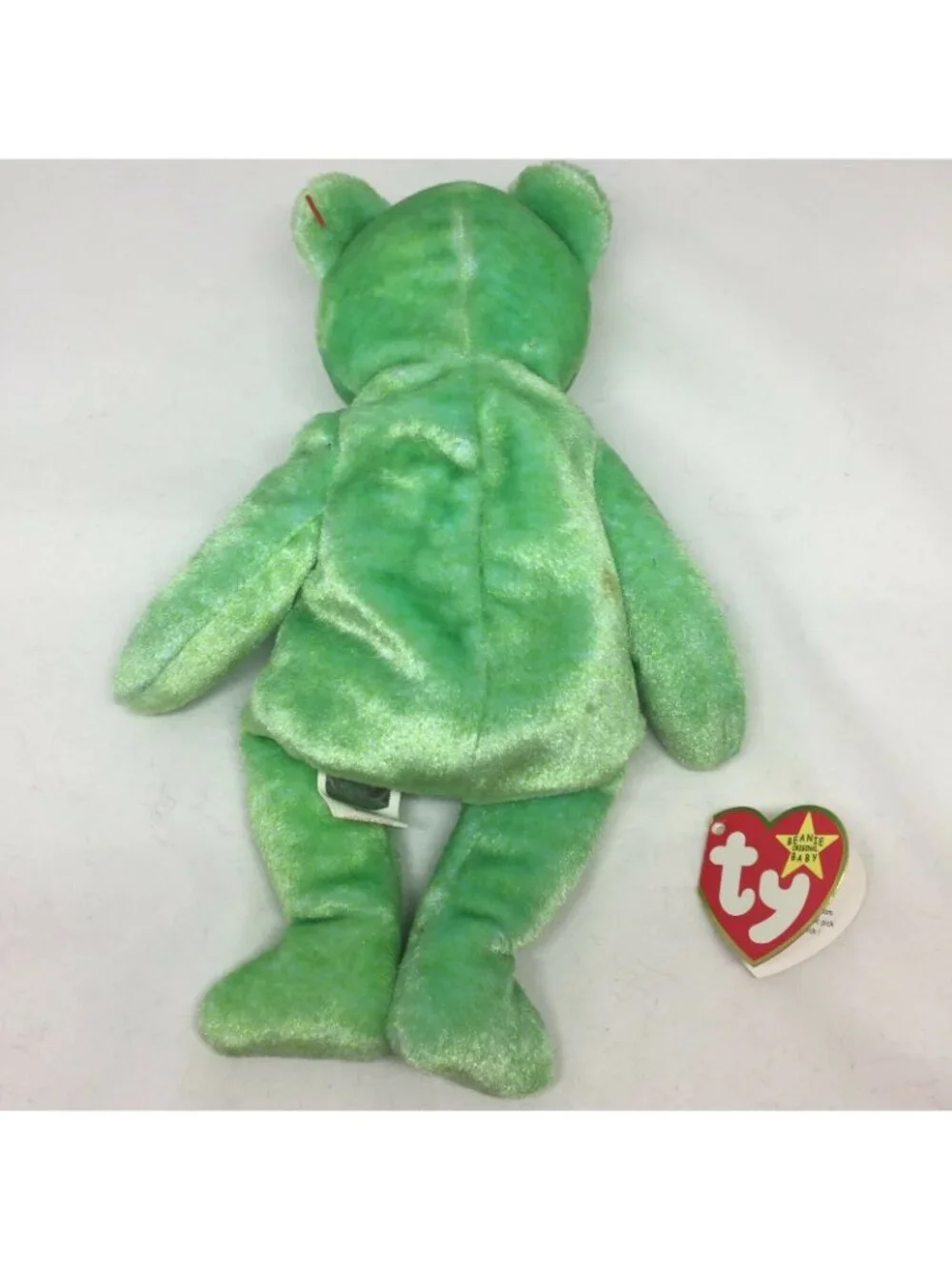 Ty Beanie Baby Green Kicks Bear Original Plush Stuffed Animal Retired W Tag 1999